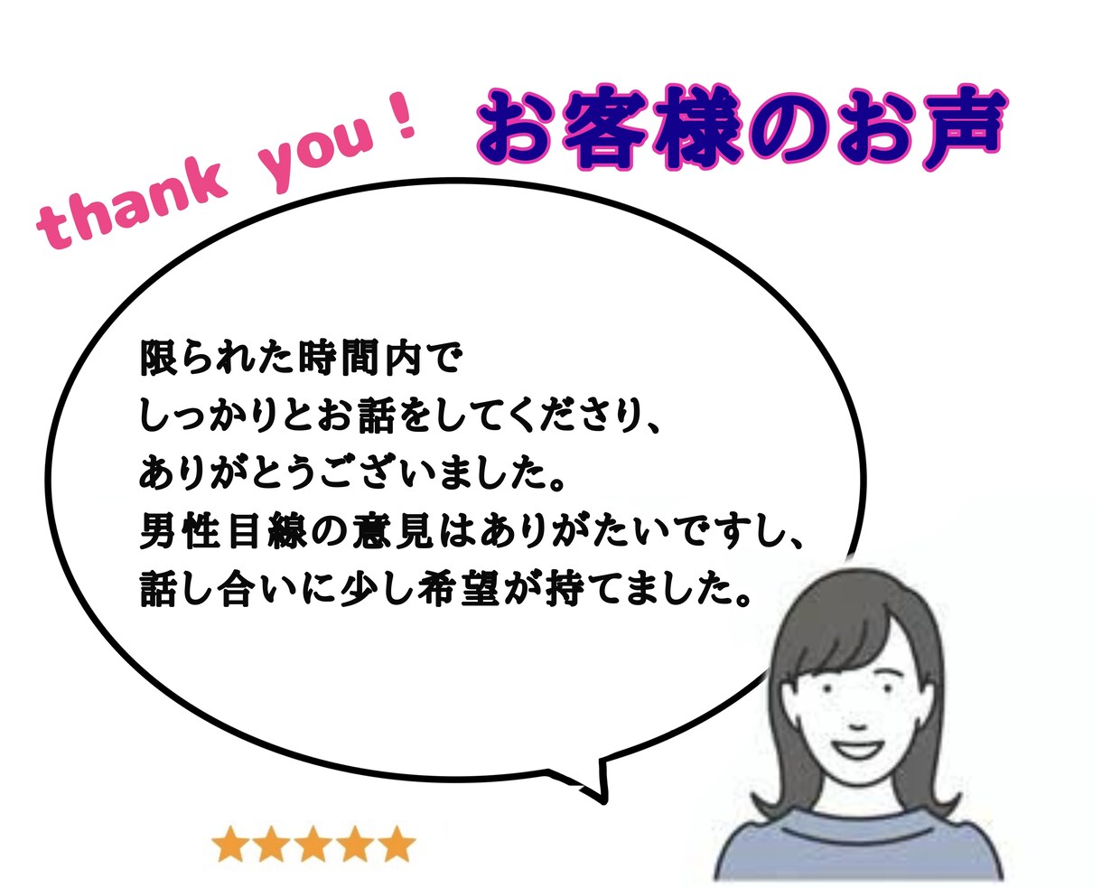 女性専用❣️恋愛に関わる悩みを徹底サポートします 恋愛相談/男性心理/男性目線/片想い/浮気/不倫/復縁/離婚 イメージ4