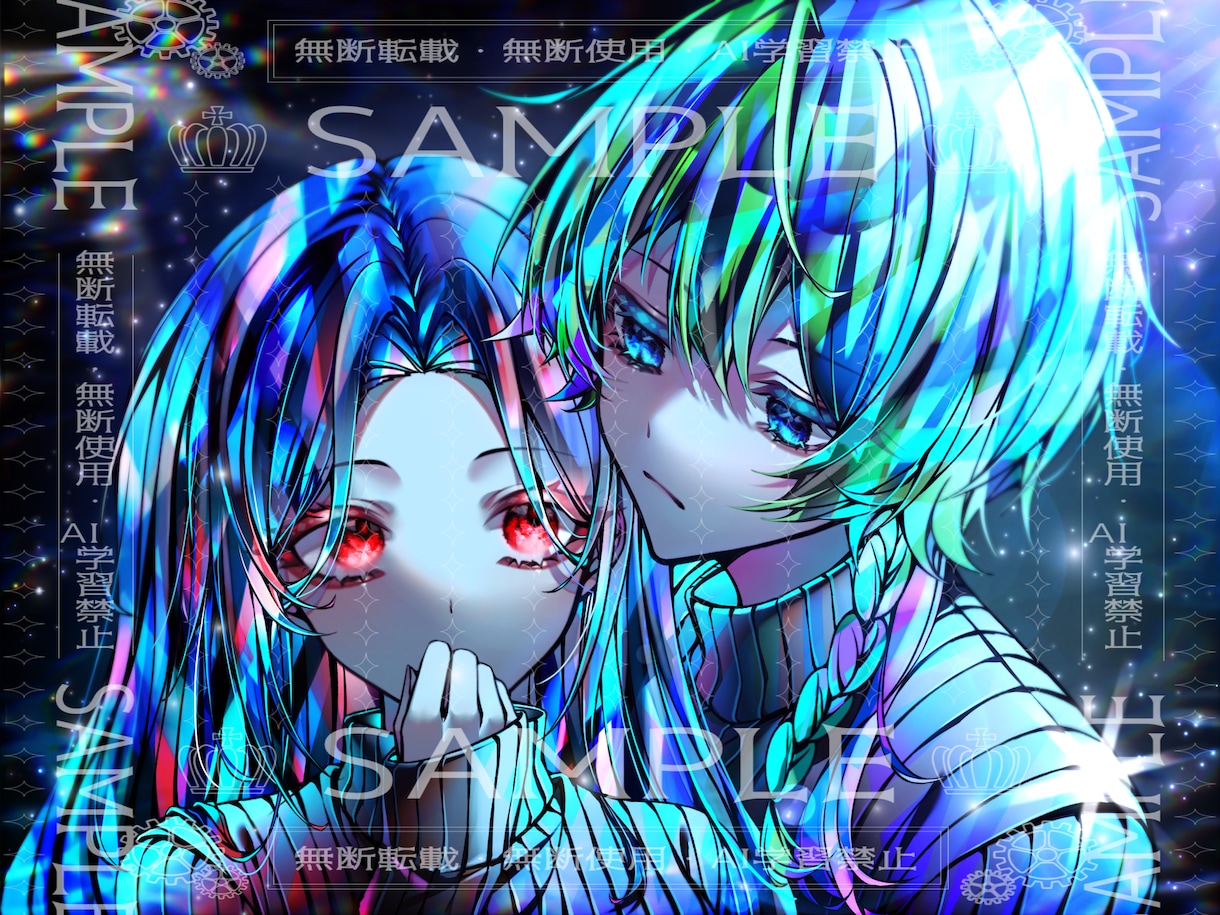 MV・サムネetc目を惹く映えるイラストを描きます 唯一無二でクリックしたくなるようなイラストを提供します‪☺︎ イメージ7