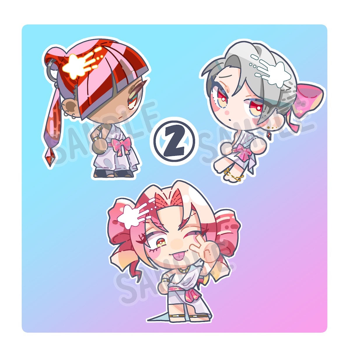 2種から選べるミニキャラ描きます テイスト2種、または両方からイラストを選べます！ イメージ5
