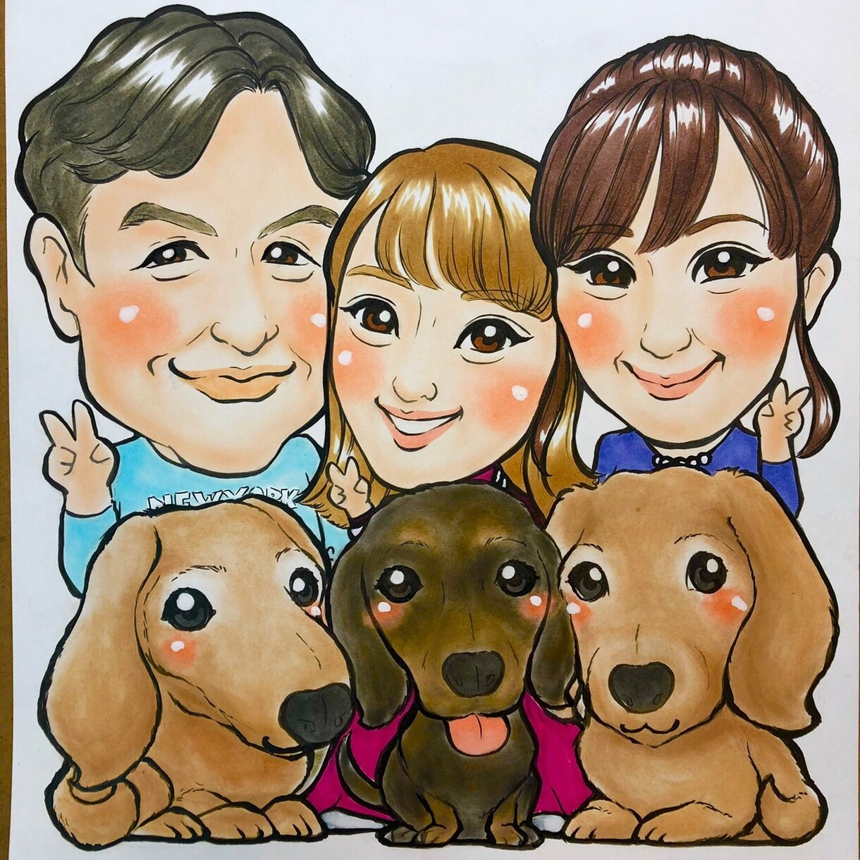 大切なワンちゃん猫ちゃんの似顔絵を描きます ★似ていて可愛らしい似顔絵を記念日に★ イメージ6