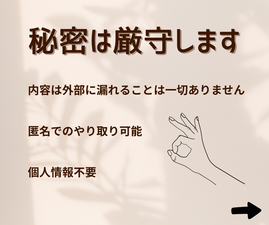 1週間、離婚や不倫の悩みの相談に乗ります 証拠の集め方から冷静な対処法まで。 イメージ3