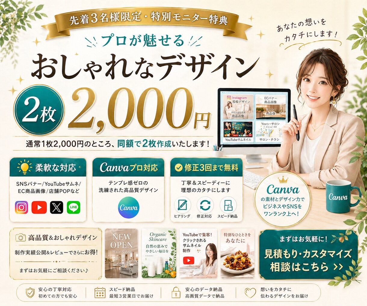 店舗向け！信頼感あるバナーやPOP作成します 安っぽく見せない、信頼感あるデザイン イメージ1