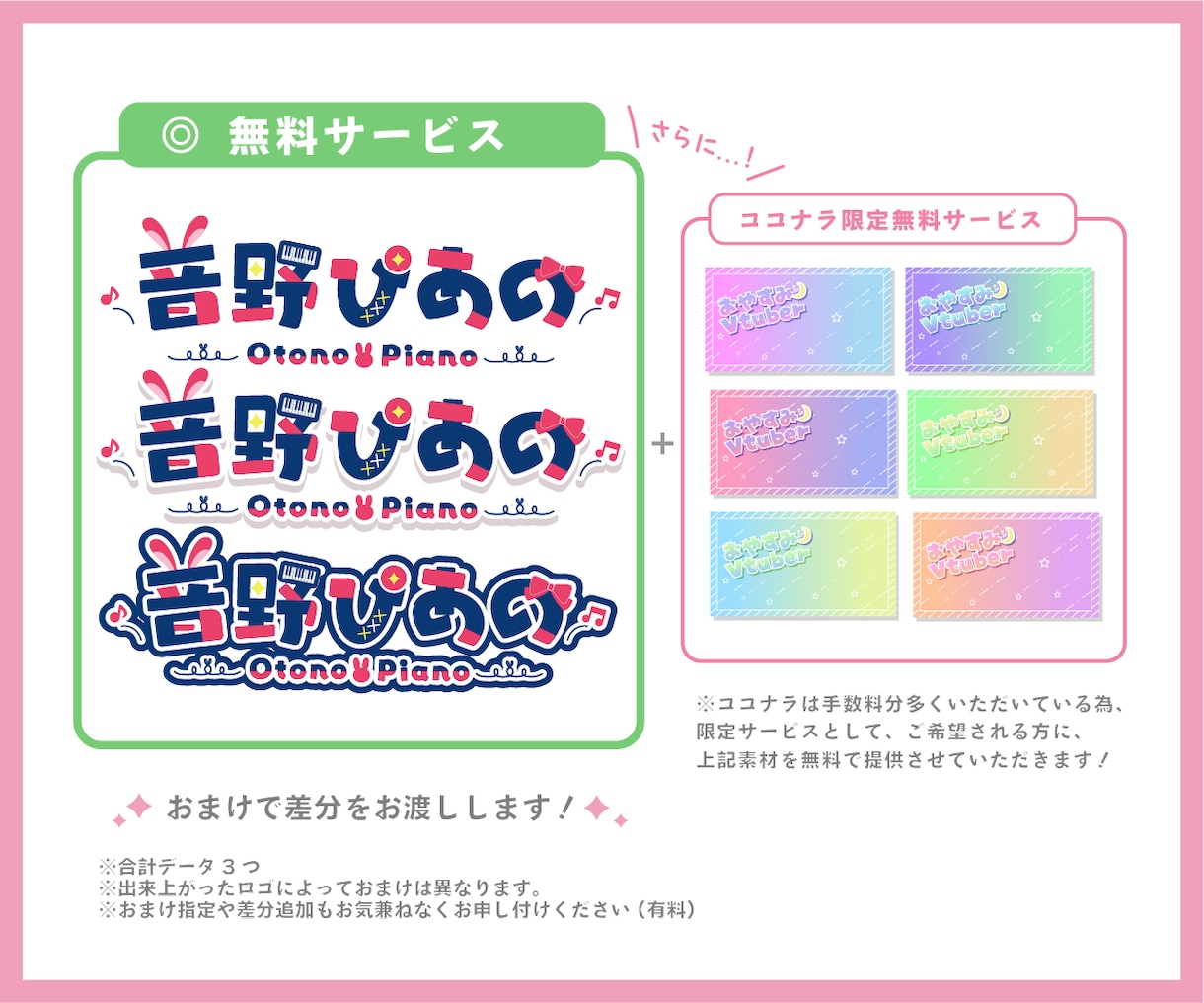 Vtuber活動スタートセット作ります 商用利用込でわかりやすい￤簡単にまとめて依頼したい方向け￤ イメージ8