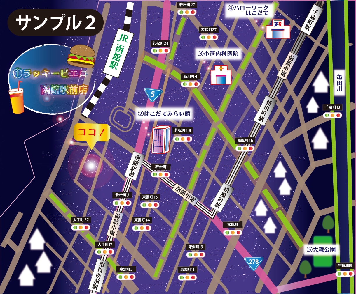 イラストを使った地図を作成いたします GoogleMAPを元に分かりやすい地図を作成いたします。 イメージ2