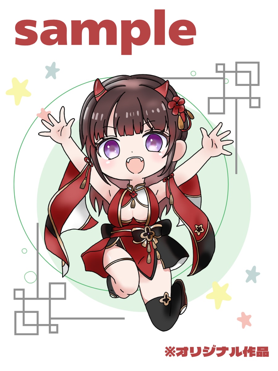 2.5頭身なら出来る可動域！色んなポーズで描けます 出来る限り納期早めで対応いたします！ イメージ2