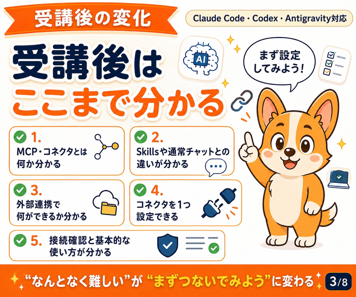 初心者向けMCP・コネクタを教えます 1時間で仕組みを理解し連携を1つ設定します イメージ3