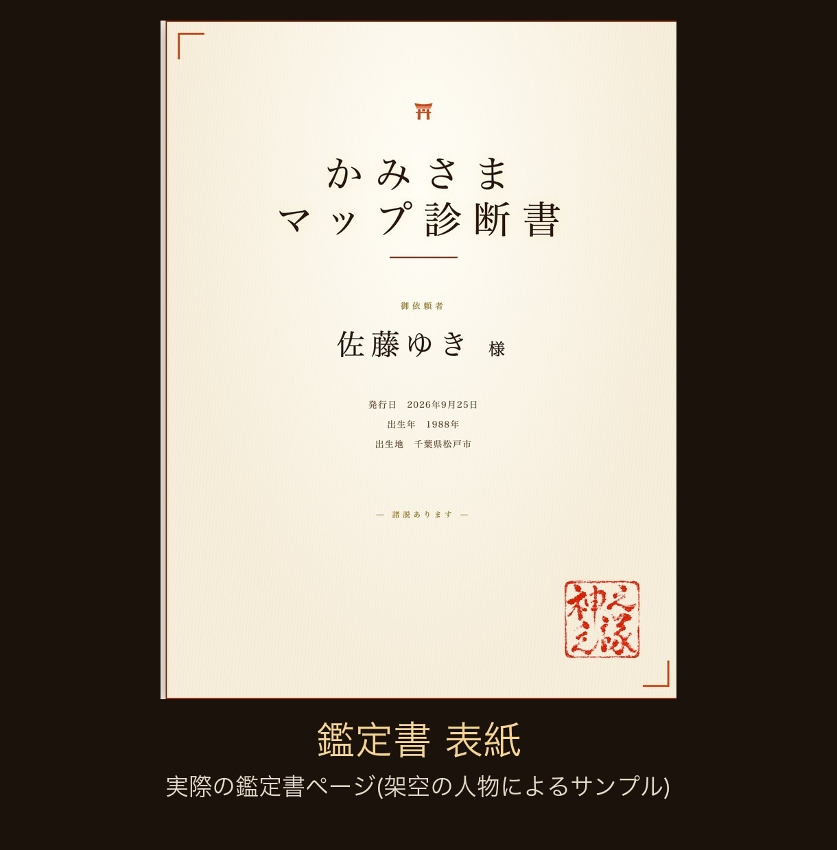 苗字からあなたを守る神様と参拝神社を鑑定します 神様マップで家系×土地×神社の4軸で「あなたの神様」を可視化 イメージ6