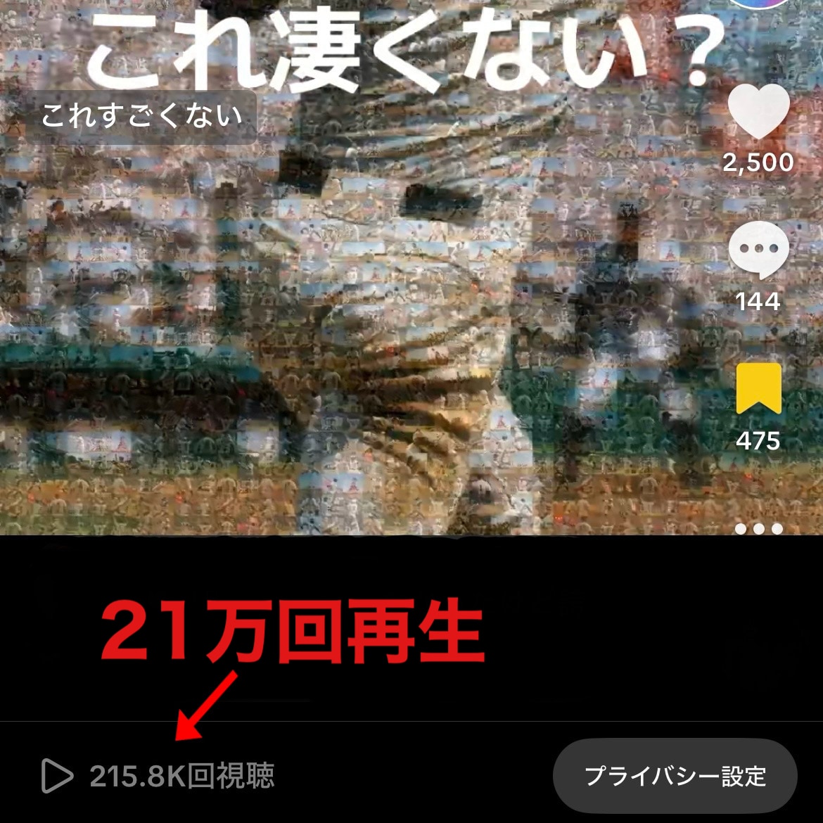 モザイクアートでショート動画作ります TikTok、YouTube、Instagramリール動画 イメージ1