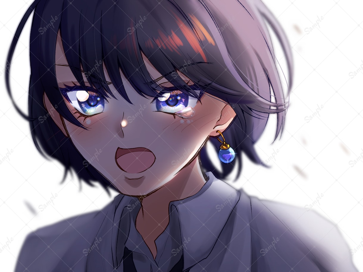 きらきらでかわいいイラストお描きします 配信用サムネ・歌ってみたなどに！ イメージ4