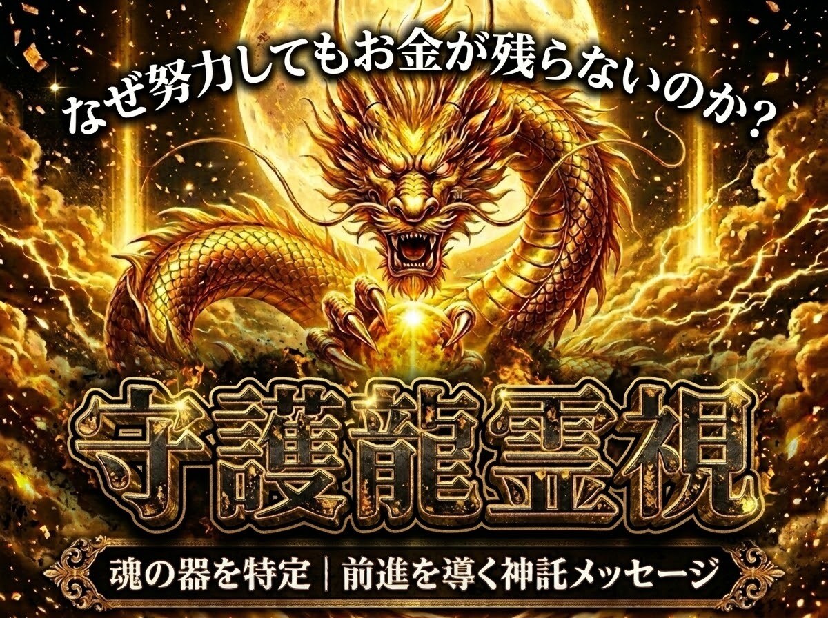 限定2枠｜黄金龍神が富の器と金運を霊視します 【限定2枠】金運の滞りを特定し前進する神託をお伝えします イメージ1