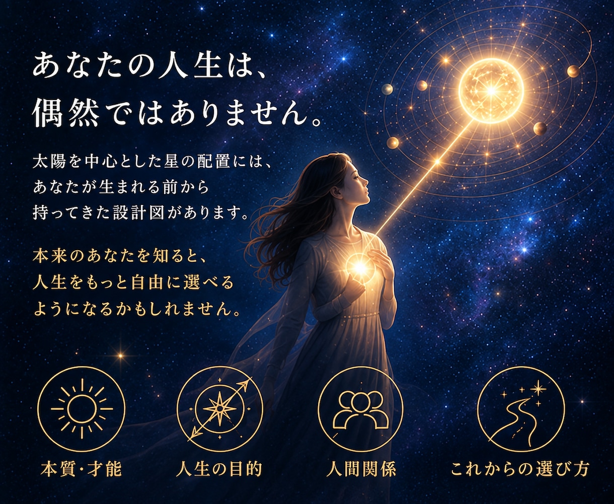 あなたの魂の使命を日常レベルまで読み解きます ヘリオセントリックであなたが気づいていない力を言語化 イメージ3