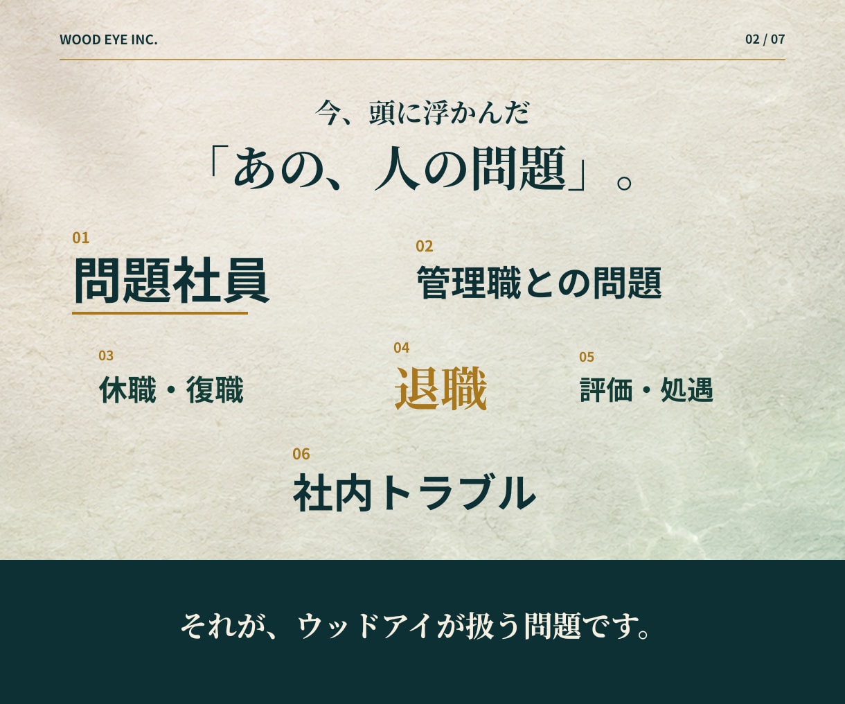 社長が抱える「あの、人の問題」を整理します 会社で動かせる形にし、次の一手を整理します イメージ2