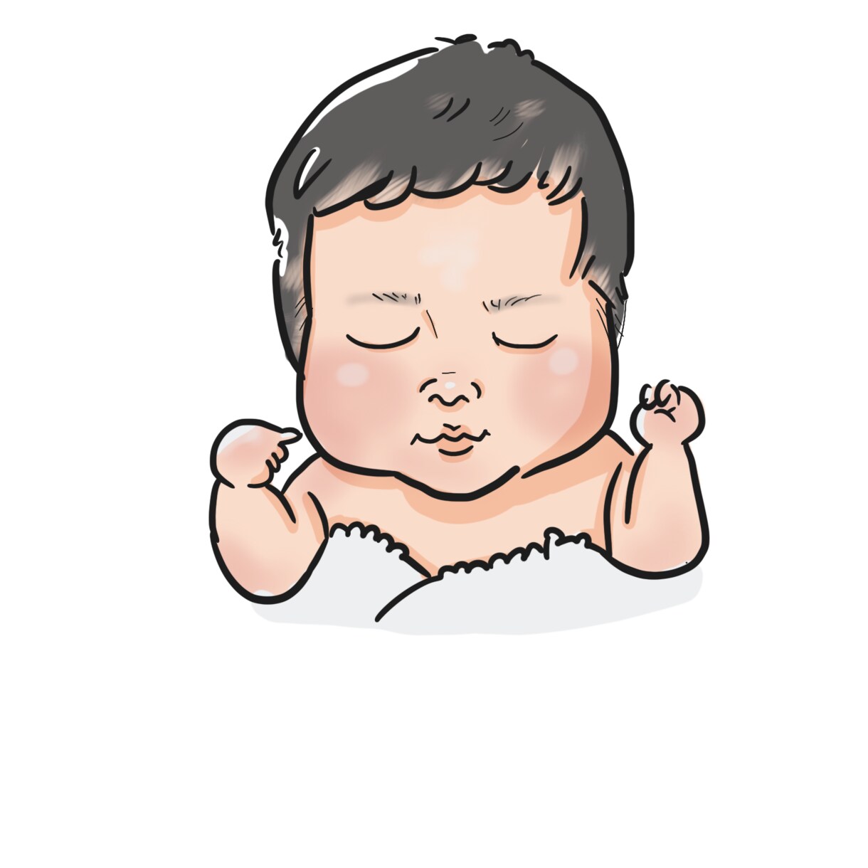 赤ちゃんのポップで元気な似顔絵かきます SNSアイコンやプレゼントにおすすめ★データ納品です イメージ9