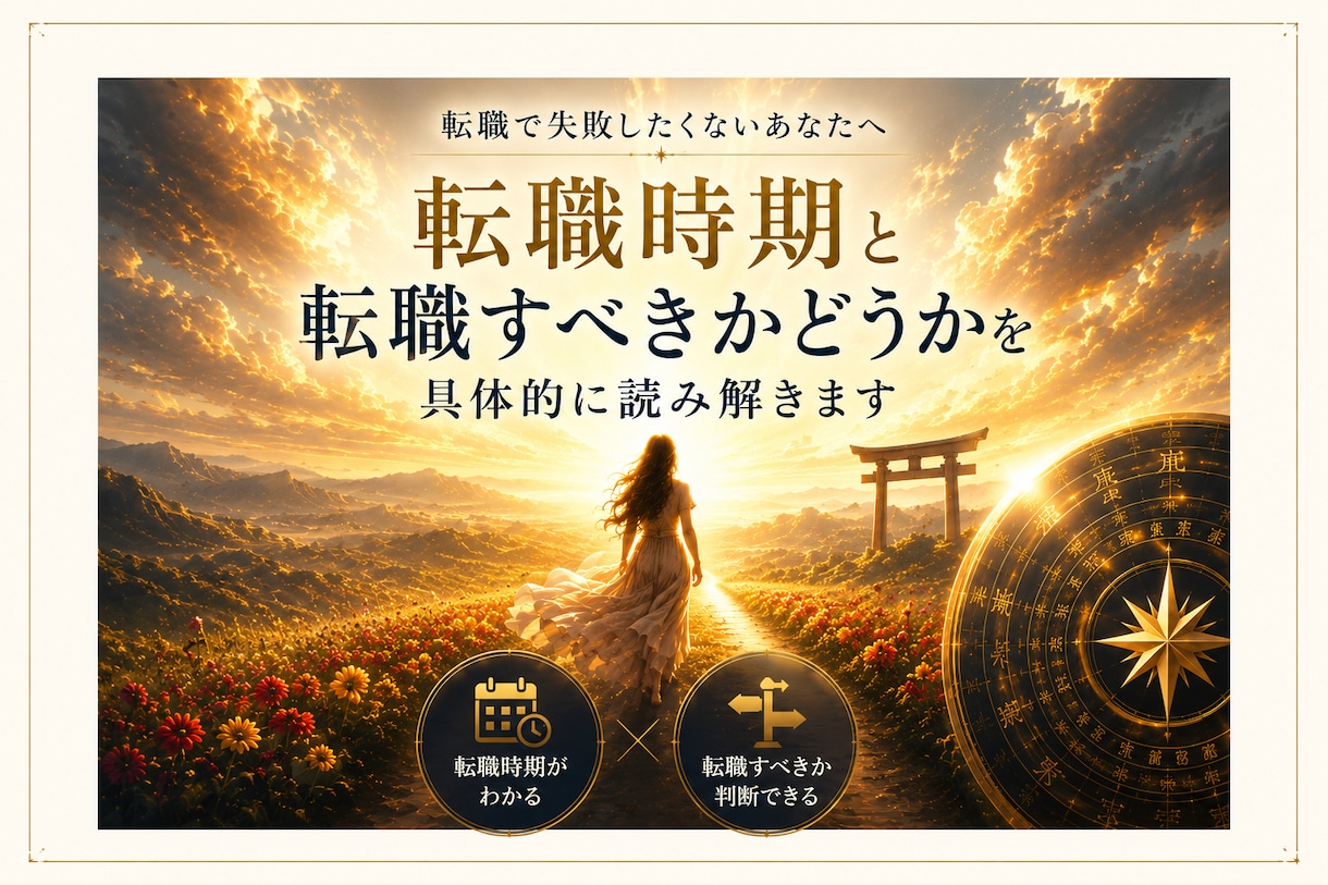 転職すべき？才能・適職・使命を魂から読み解きます このままでいいの？あなたに合う働き方と転職時期を読み解きます イメージ1