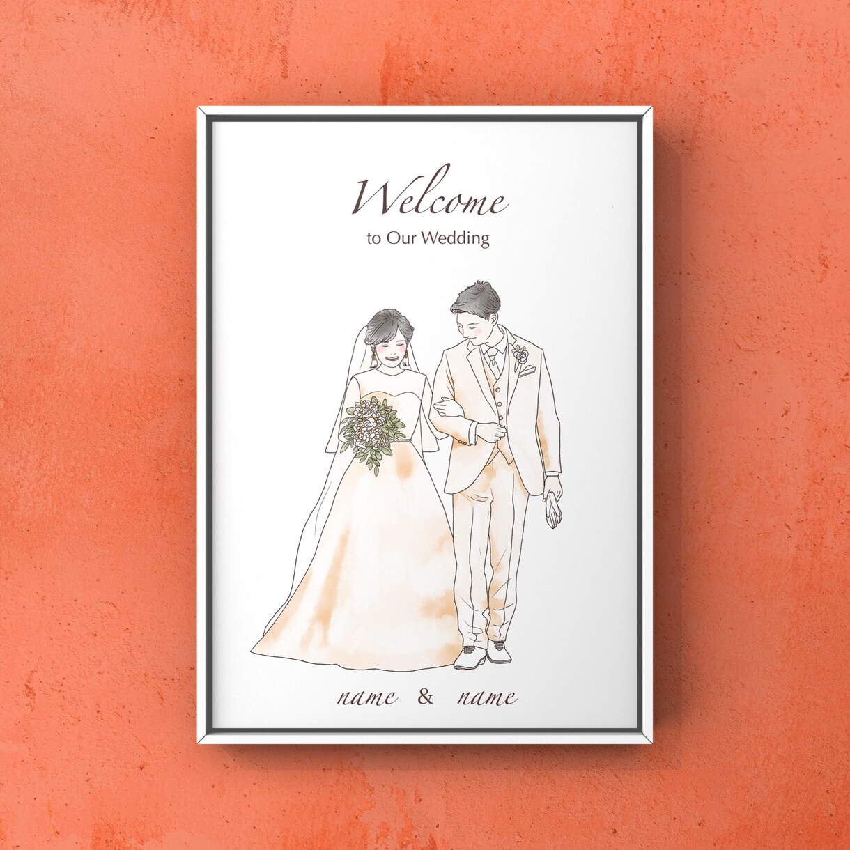 感動を形に！心温まるウェディングイラスト描きます 結婚式のペーパーアイテムなどにも使用できます イメージ7