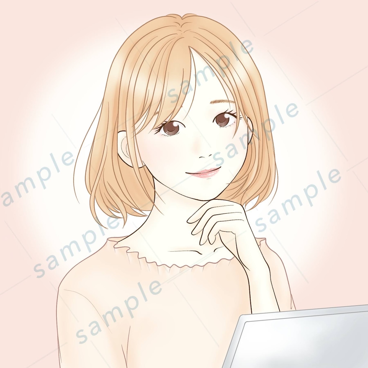 大人の女性向け!!繊細でお洒落なアイコン描きます 柔らかくて優しい好印象のイラスト!! イメージ5