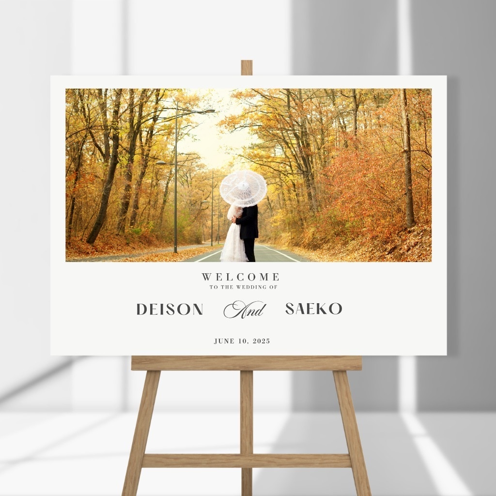 結婚式やパーティーのウェルカムボード制作します 海外デザインで写真入りの特別なオリジナルウェディングボードを イメージ1