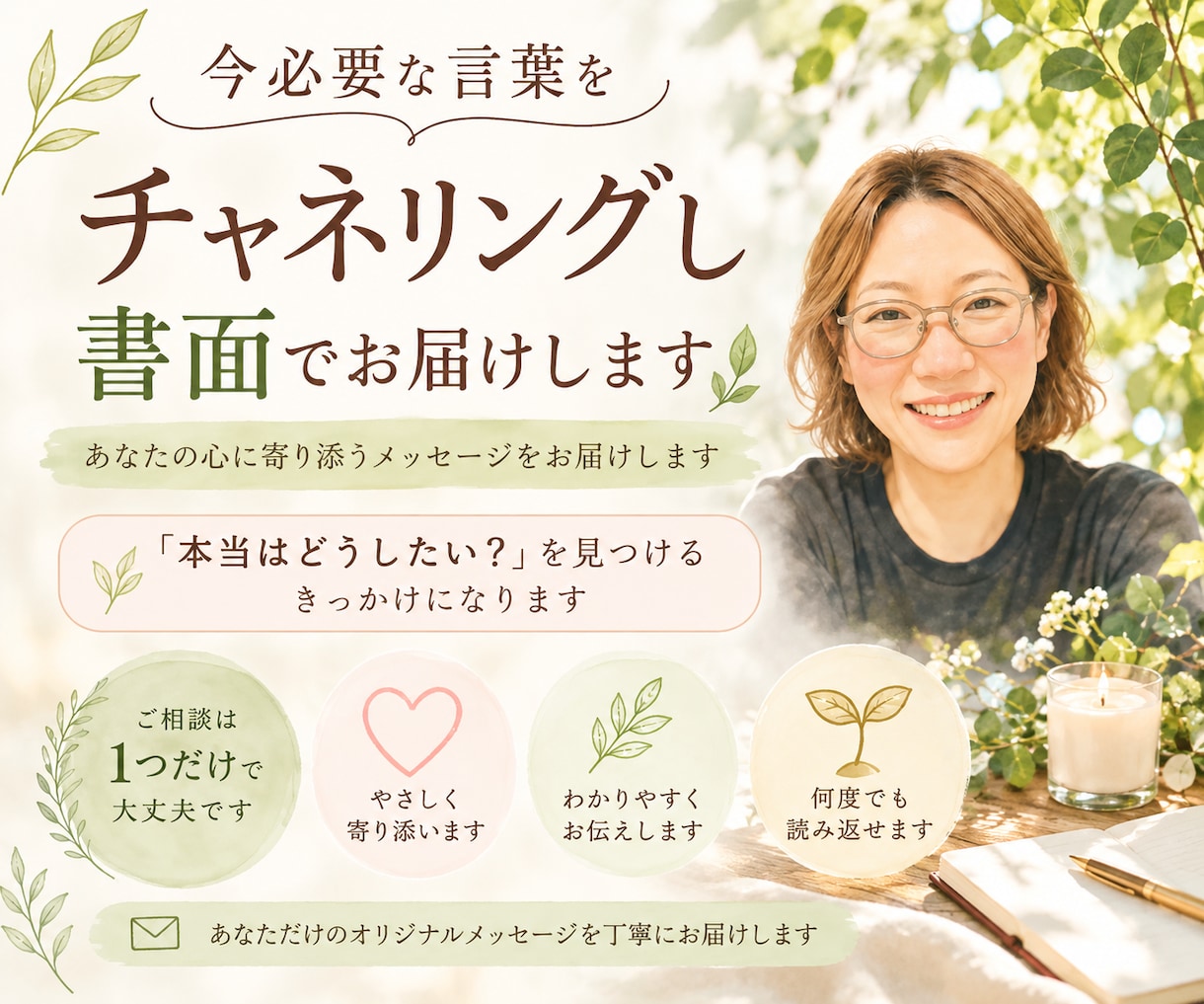 最短即日｜今あなたに必要な言葉をチャネリングします モヤモヤの奥にある『本当はどうしたい？』を読み解きます。 イメージ1