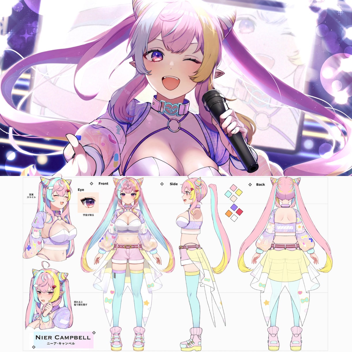 Live2D用パーツ分けイラスト、立ち絵制作します 丁寧な線画、丁寧な着色で仕上げます。 イメージ2
