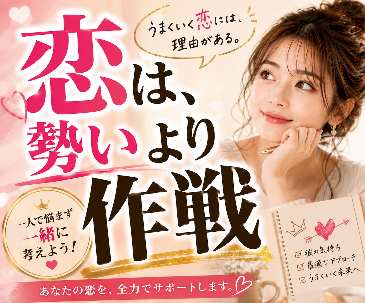 彼を振り向かせる次の一手、一緒に考えます 諦めたくない恋、ひとりで悩まず作戦会議しませんか？ イメージ5