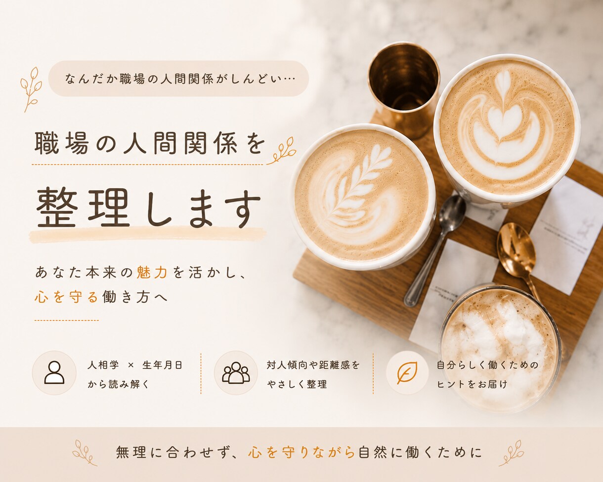 人間関係 | あなたが感じる違和感を読み解きます \人相学×生年月日から鑑定します/ イメージ1