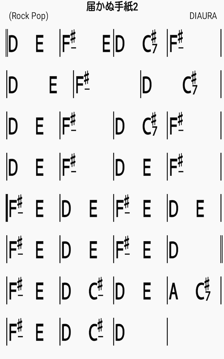 あなたの弾きたい曲、シンプルなコード譜作ります バンドや弾き語りをしたい耳コピできない。譜面見て練習したい方 イメージ1