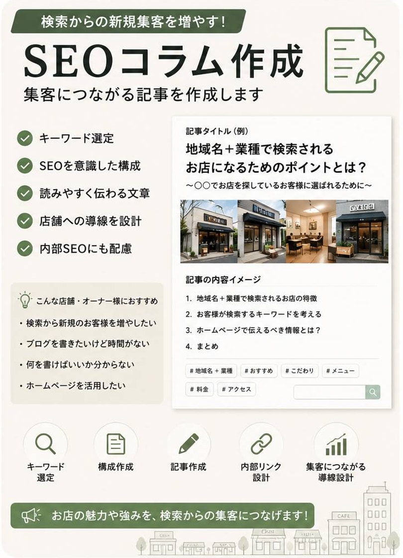 薄い記事は卒業。本気のSEOコラム作成します 1本6,000字超・効果重視の長文コラムを4本セットで イメージ2