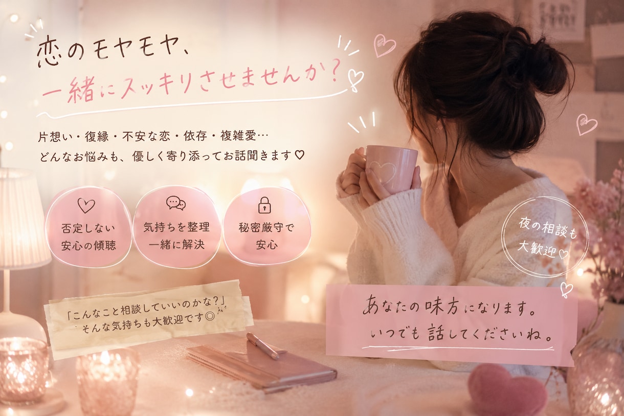恋愛依存・沼恋、経験者だから寄り添えます “追われたいのに追ってしまう”恋の相談 イメージ1