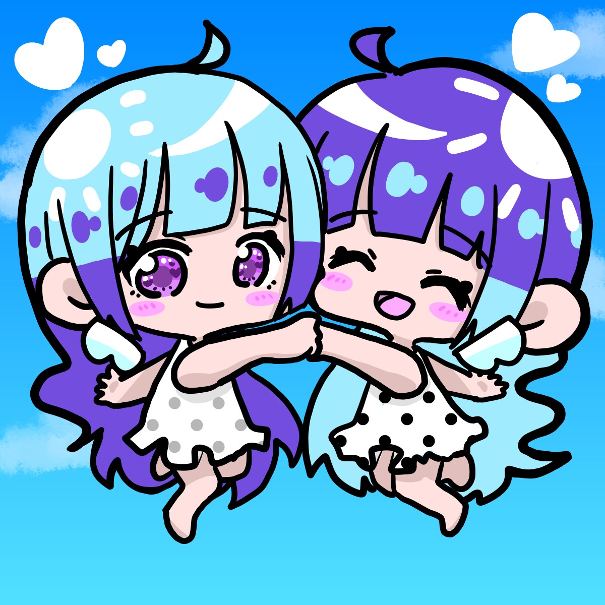ぷにぷにで可愛いちびキャラのイラストを描きます 一枚絵、アイコン、グッズなどに！！ イメージ3