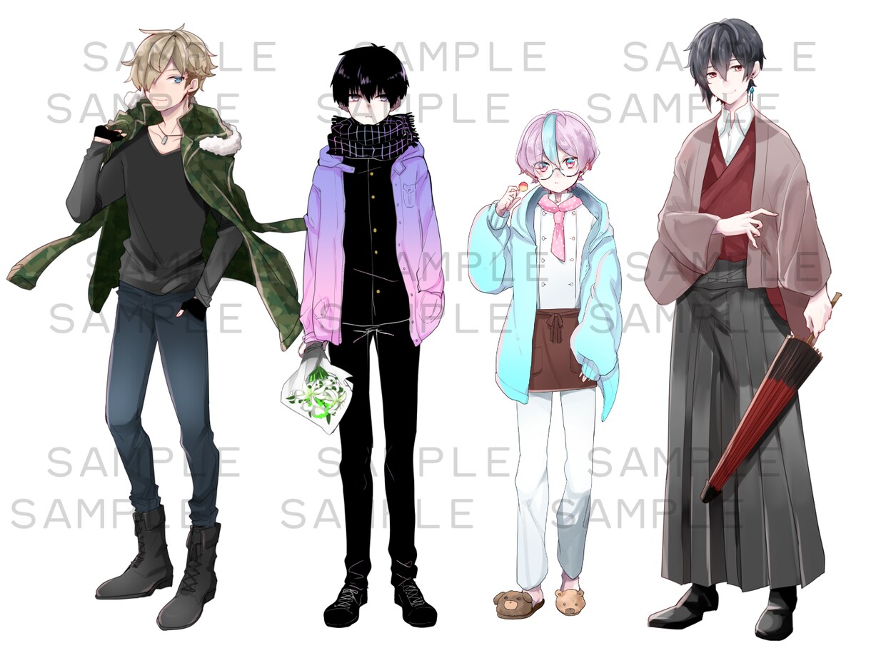 オリジナルキャラクターの立ち絵を制作します TRPG用などにおすすめです！ イメージ3