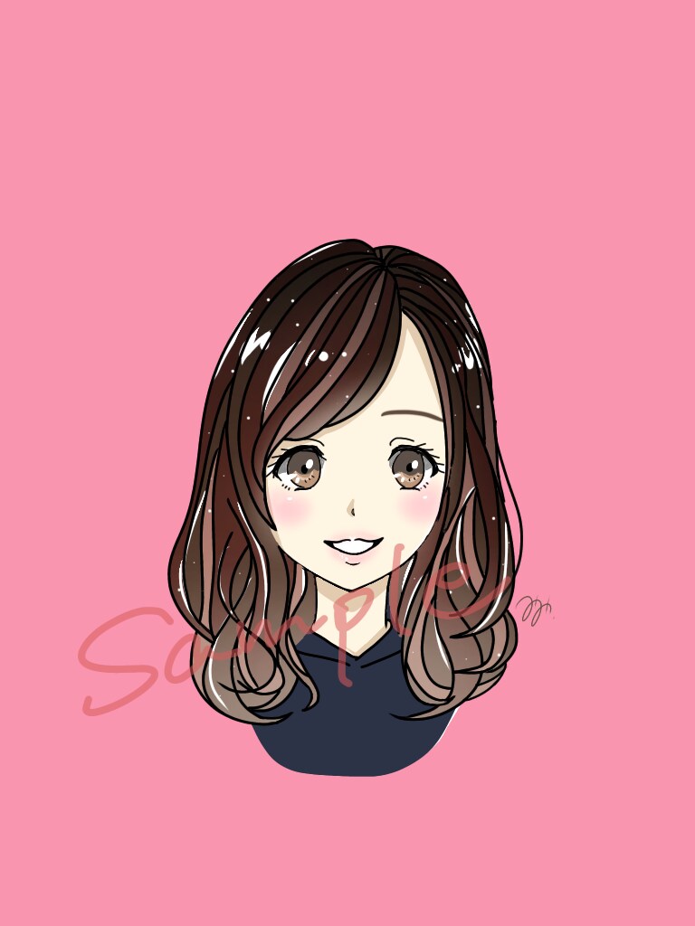 盛り度高めに！イケメン＆美女似顔絵描きます 素顔は出したくないけど雰囲気が伝わる似顔絵アイコン！ イメージ6