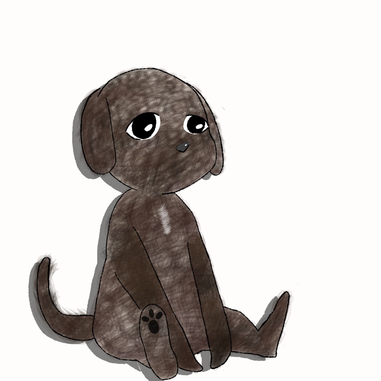 犬･猫描けます トイプードル(茶)描いてみました！ イメージ1