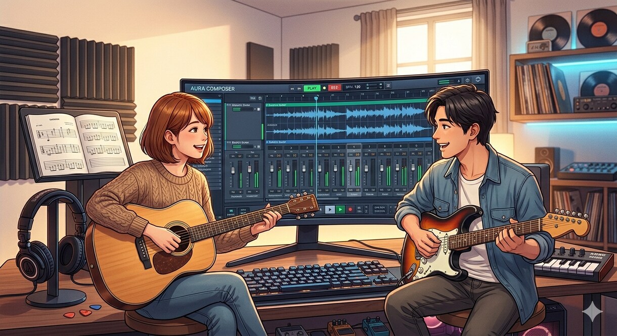 AIで作った曲をバンドみたいにします AIで曲を作っている方にお勧めです！耳コピ苦手な方も！ イメージ1