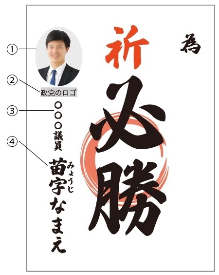 選挙の為書きのデータ作成をします 経験豊富な選挙デザイナーがデザインデータ納品します イメージ9