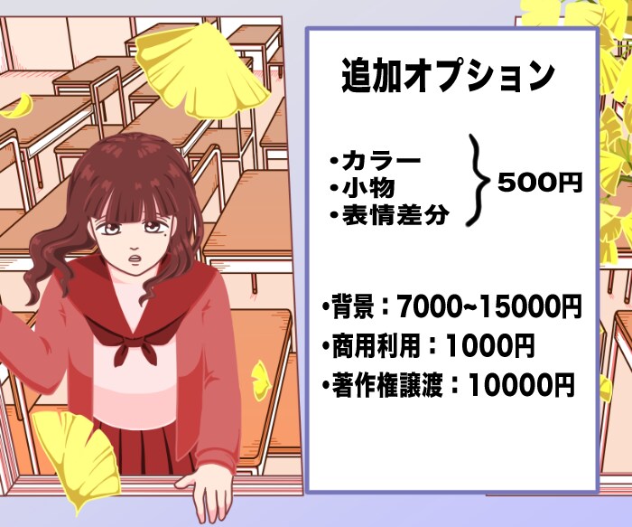 コミック風イラストカットの制作します モノクロタッチな画風！選べる様々なオプションあり！背景も！ イメージ3