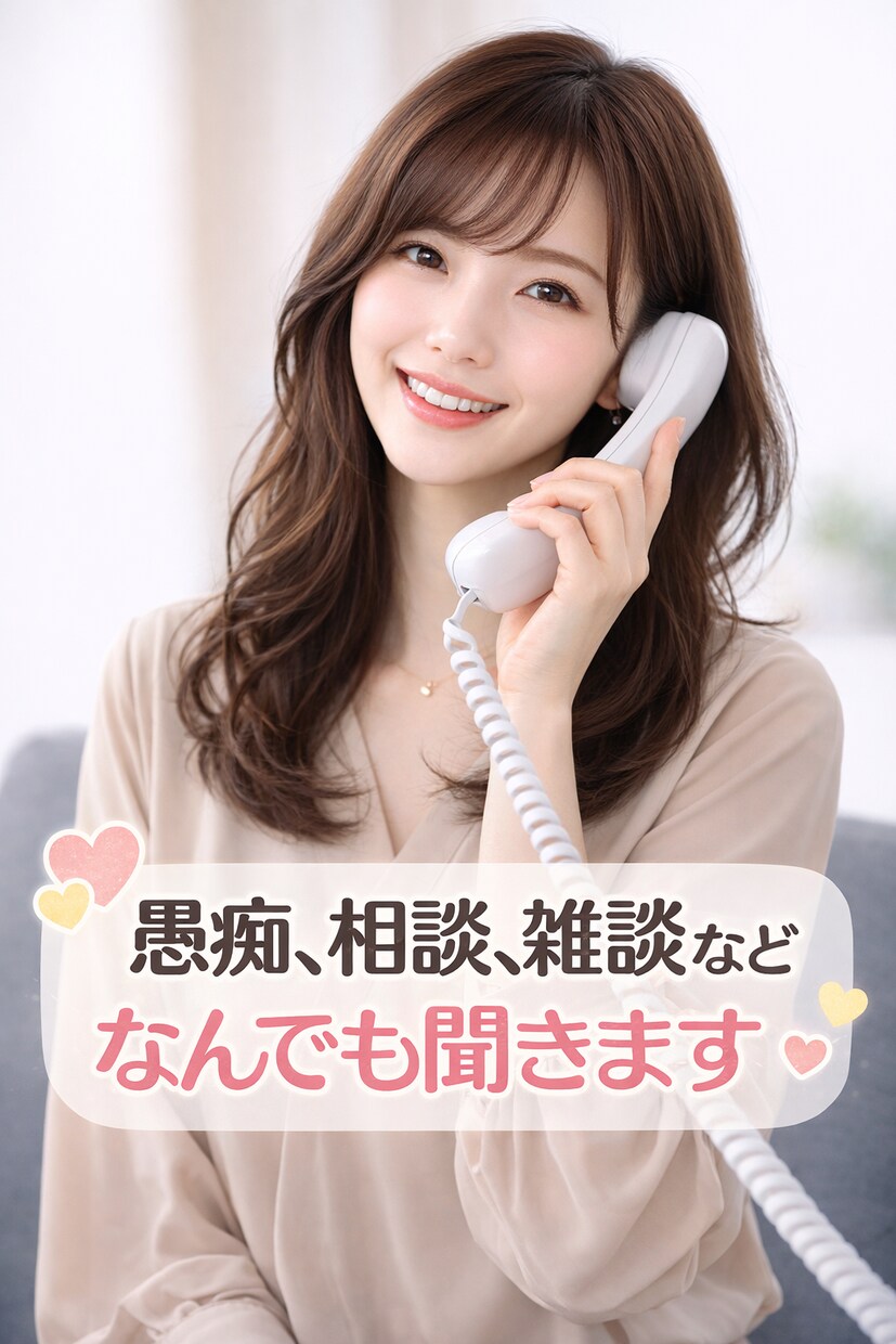 悩み、話を聞いてほしい、愚痴など何でも聞きます 愚痴、悩み等聞いてもらいたい事をなんでも話して下さい イメージ1