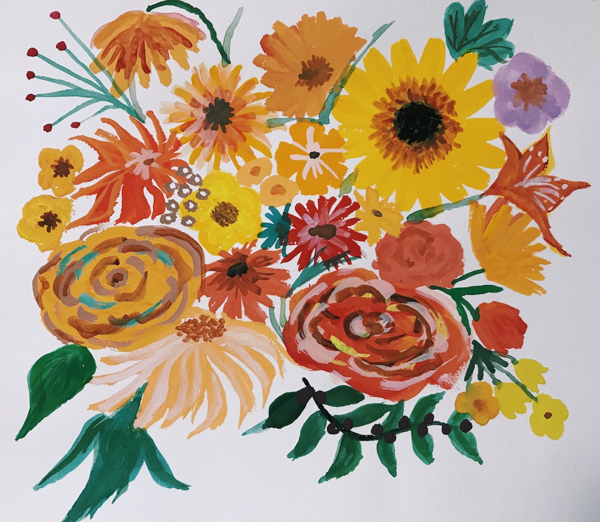 お花の絵描きます 結婚式・お誕生日・プレゼント、お花の絵描きます！ イメージ5
