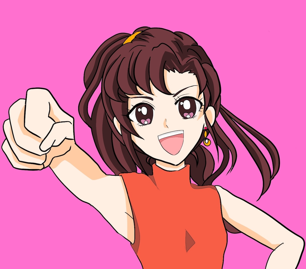 目を惹く美少女アニメ風似顔絵アイコンお描きします キラキラかわいいポップなSNS映えアイコン イメージ5