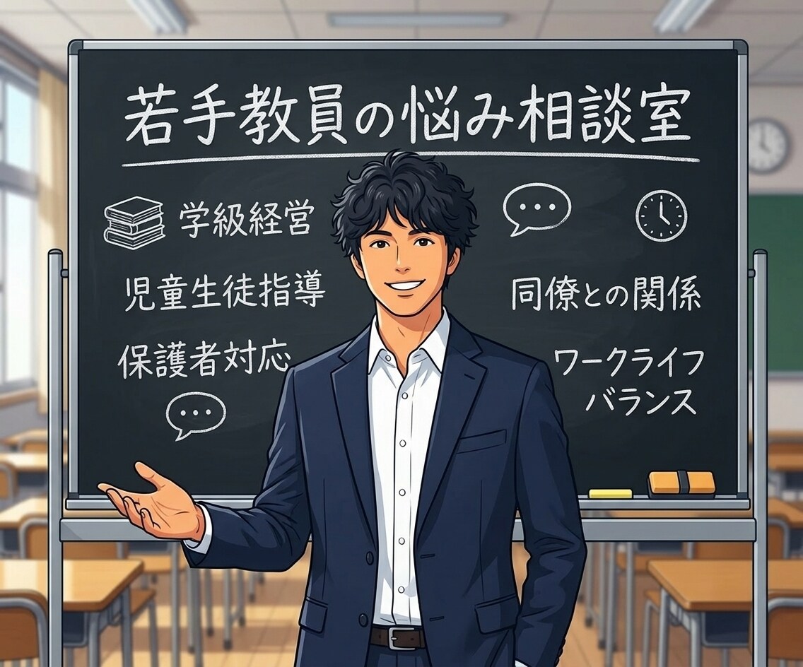 若手教員の相談室｜1分OK！悩みを一緒に整理します これまで500人以上の大人・子供を育成する仕事をしてきました イメージ1