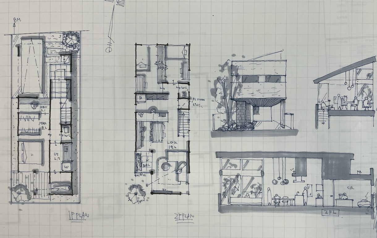 住宅間取り・その土地に合ったラフプラン作成致します デザイン、モダンな家づくりお任せ下さい（手描きプラン） イメージ3