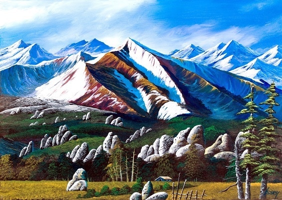 雄大なロッキーの雪山・・・心和みます 雄大な・・・壮大なスケールの背景・ロッキーの雪山。 イメージ1
