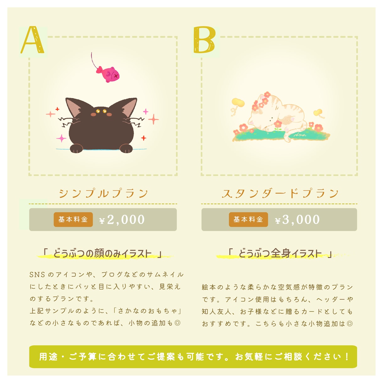 ゆるふわどうぶつイラスト制作いたします アイコンやヘッダー、お祝いカードや子供用品などをゆるかわに！ イメージ2