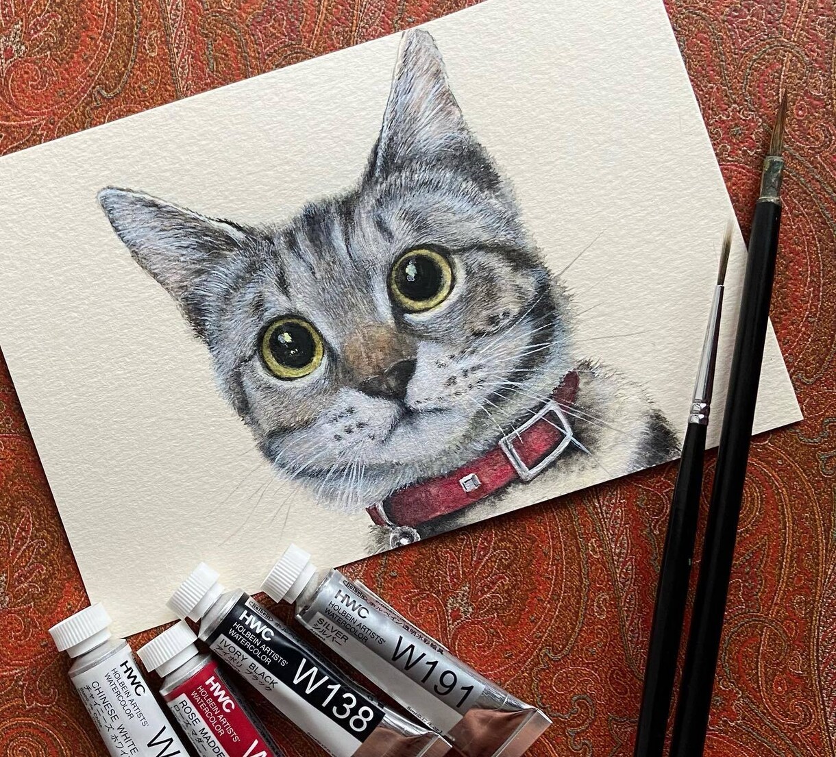 世界に一つの原画、かわいいペットの似顔絵描きます 肖像画のようなリアルな絵を飾りませんか？ イメージ3