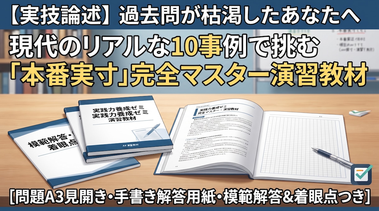 キャリコン論述試験対策の演習問題10選を提供します 過去問を解き尽くした方へ！論述対策オリジナル実践問題10選 イメージ1