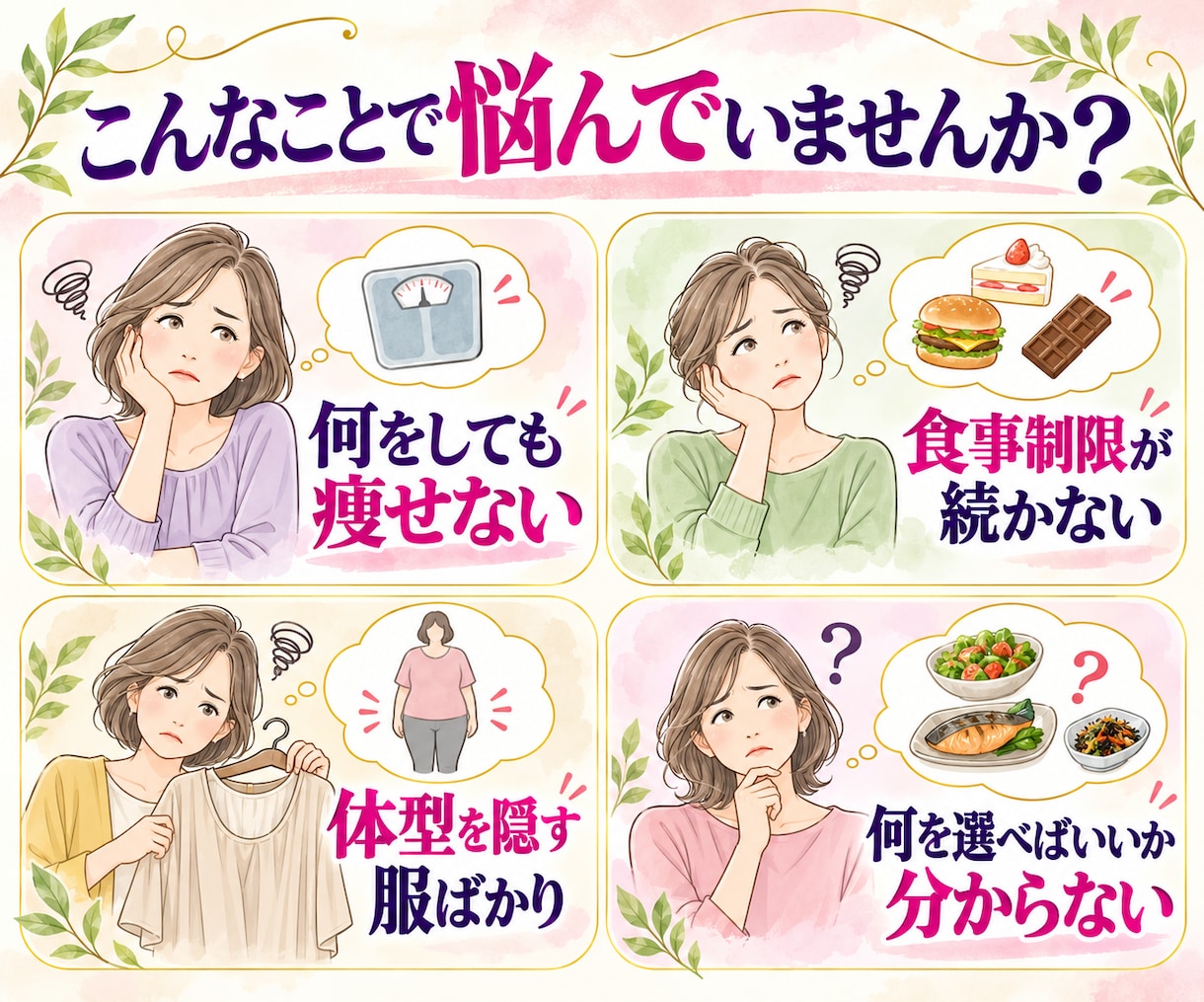 普段の食事からあなたの痩せルートを見つけます 食事と暮らしを一緒に見直す2週間サポート イメージ2
