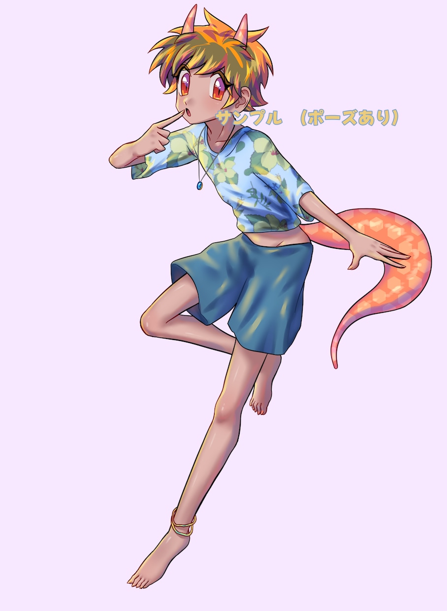 キャラクター全身立ち絵描きます あなたのオリキャラの立ち絵をお描きします イメージ3