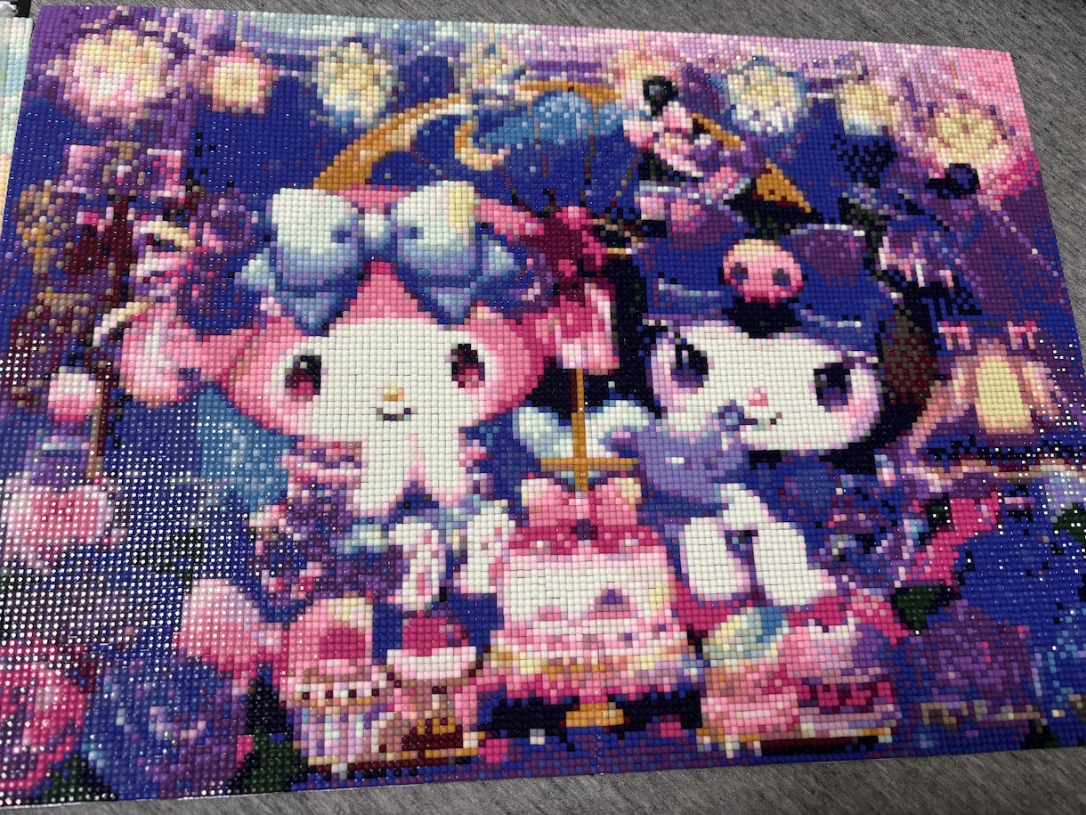 ダイヤモンドアートのビーズ貼り代行します あなたの作品仕上げます✨スクエア対応・丁寧仕上げ イメージ1
