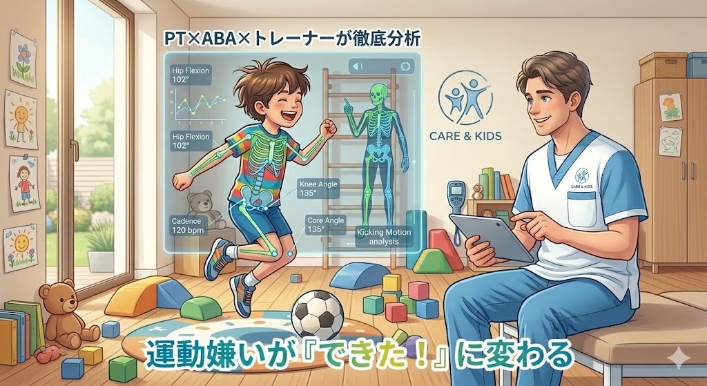 PT・ABA認定者が動作分析！します 理学療法士が不器用・運動嫌いな子の「姿勢の根っこ」診断します イメージ1