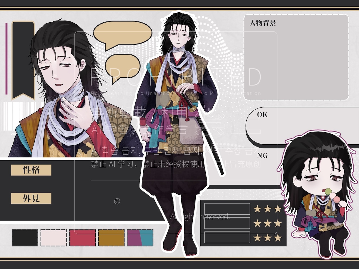 かわいいコテキャシートお描きします オリジナルキャラ、固定キャラの紹介シートを描きます！ イメージ7