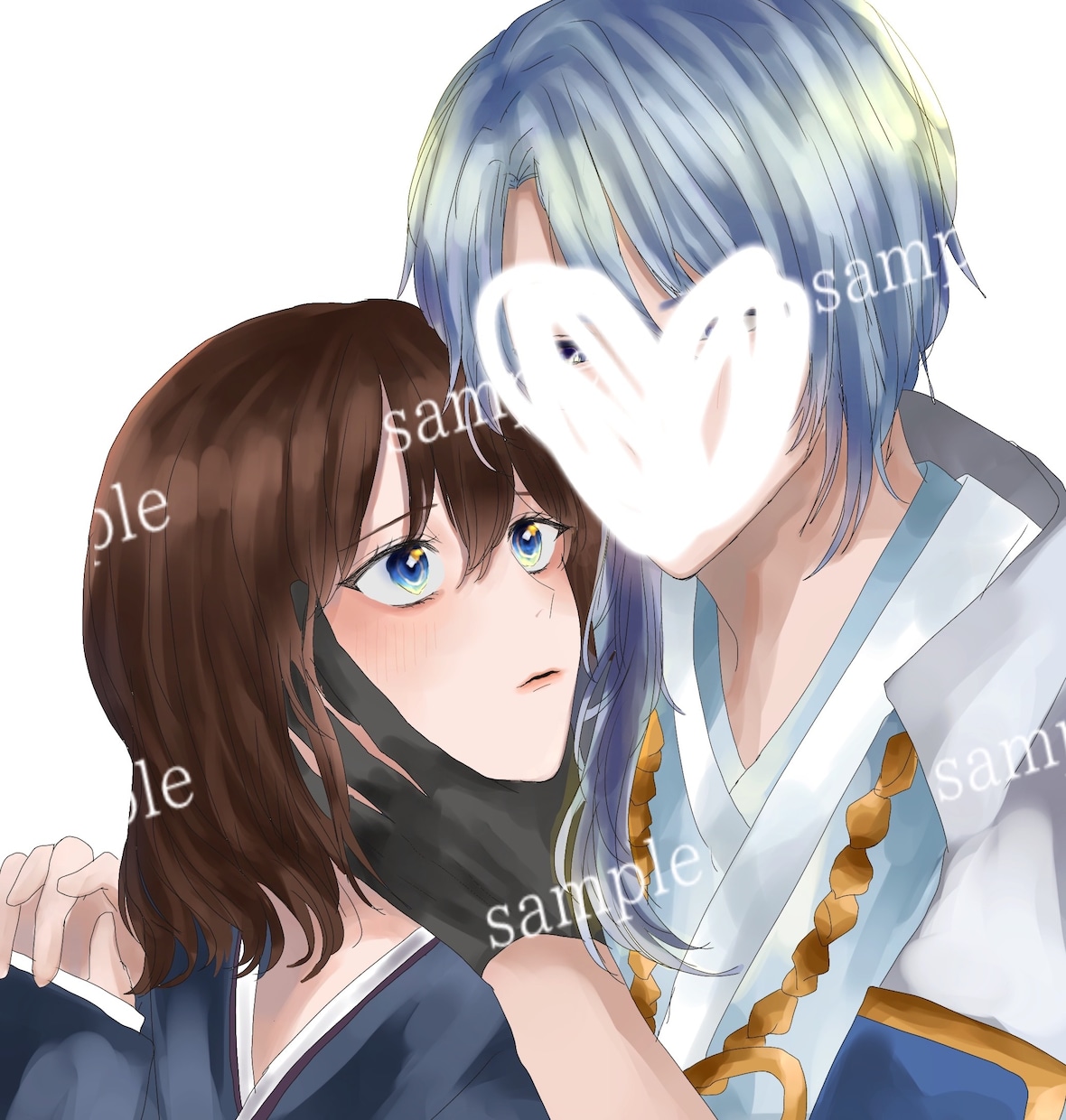 夢絵 カップル イラスト 描きます イラストオーダー 夢絵 カップル絵 推しCP イメージ3